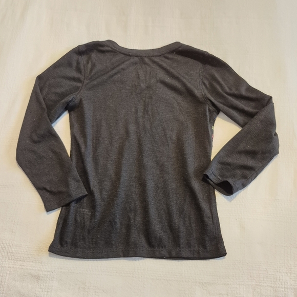 So girls size 6, long sleeve printed shimmery design snowflakes & deer, NWT - Picture 3 of 4